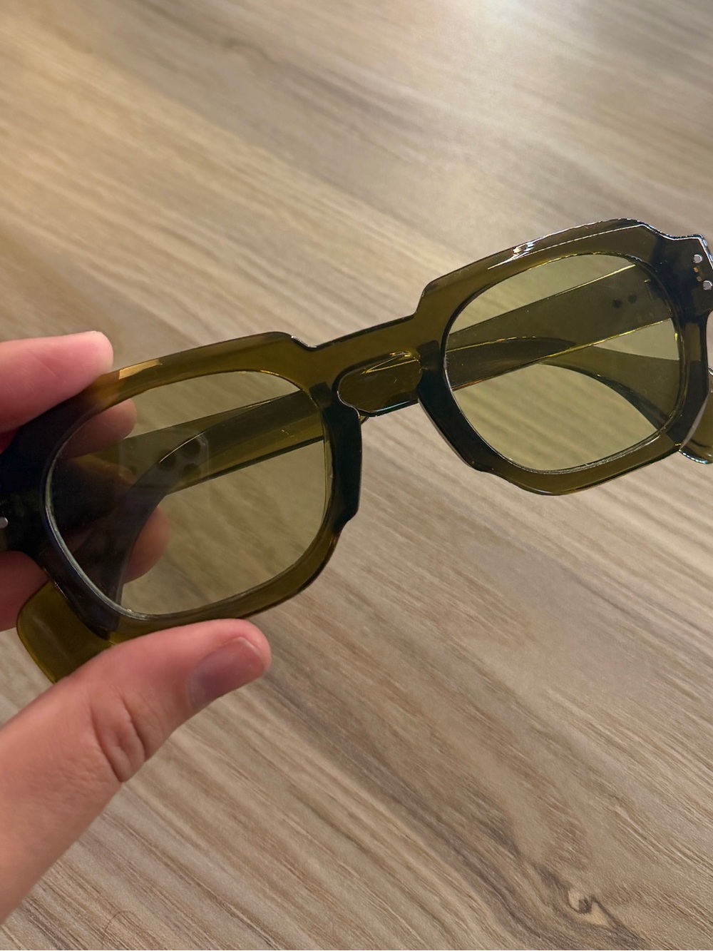 Olive Green Tinted Sunglasses